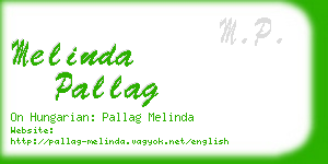 melinda pallag business card